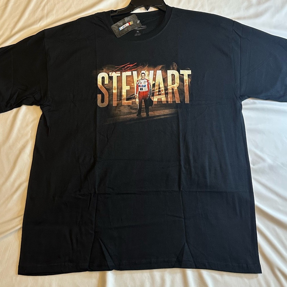 NASCAR Tony Stewart Black Racing Graphic T-Shirt